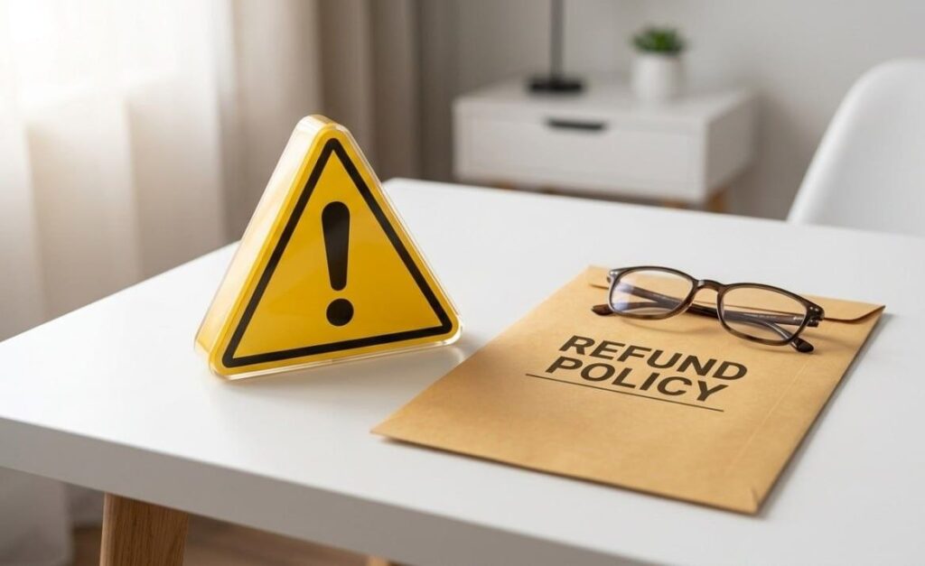 Refund policy and affiliate risk concept